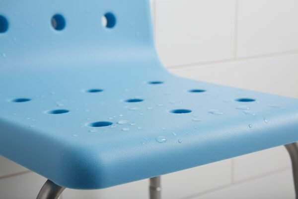 Backrest Support and Drainage Supportive backrest and drainage channels designed to prevent water pooling and maintain upright posture (ID#3)