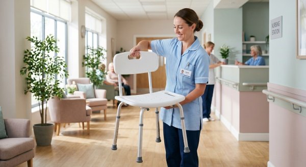 Professional Caregiver Equipment Conclusion Professional medical chair equipment designed for caregiver efficiency and patient safety in facility settings (ID#5)