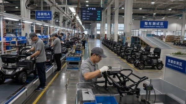 tour de fábrica señales alerta fabricante scooter movilidad