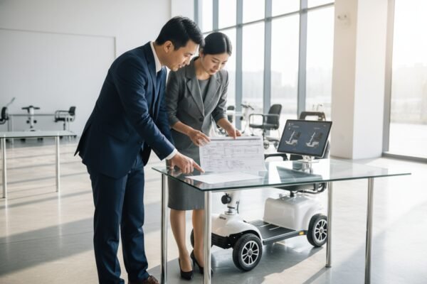 Negotiating automatic folding scooter customization with Chinese suppliers for business partnerships (ID#1)