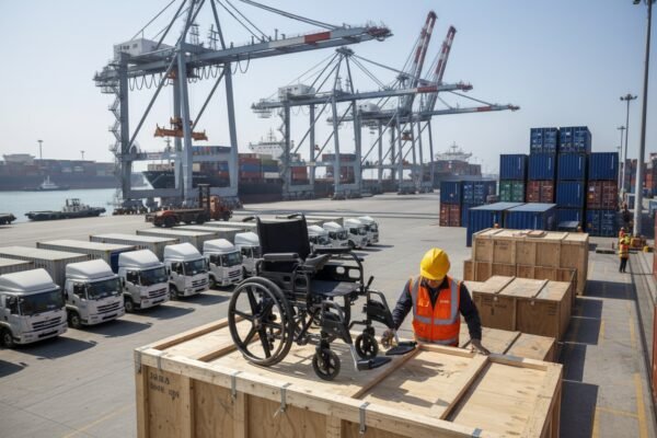 Breakdown of costs included in FOB and CIF quotes for electric wheelchair shipments (ID#2)