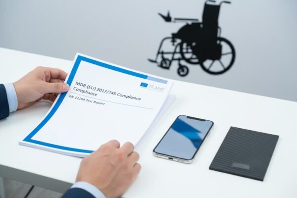 Verifying CE MDR compliance and technical documentation for European electric wheelchair distribution (ID#2)