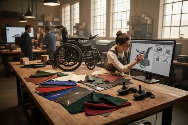 Technical customization options for branding electric wheelchairs in competitive European and UK markets (ID#5)